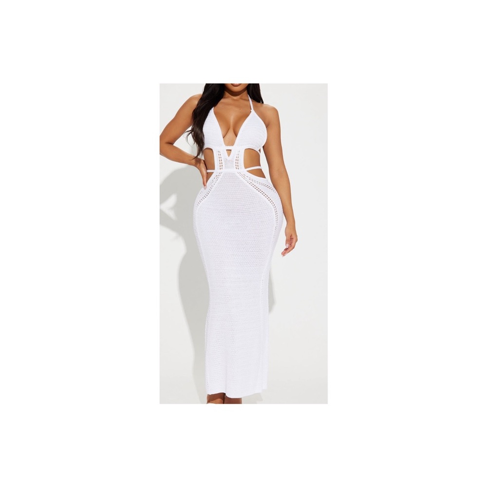 Fashion Nova White Backless Dress
